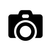 Camera vector icon in solid style