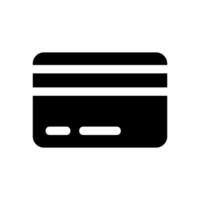 crédito tarjeta vector icono en sólido estilo