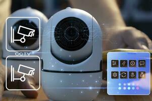 IP wifi wireless security camera supports Internet installation technology, security systems, smart home applications photo