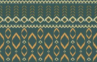 fabric ikat seamless pattern geometric ethnic traditional embroidery style.Design for background,carpet,mat,sarong,clothing,Vector illustration. vector