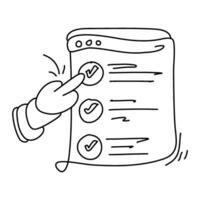 Checklist Flat Illustration of the approved stamp concept, suitable for use on commercial websites, marketing collateral, and product packaging vector