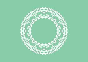 Paper cut Beautiful circular lace vector material