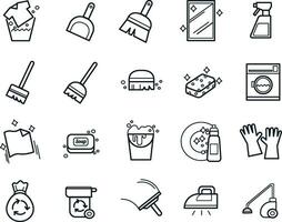 Set of clean service tools vector