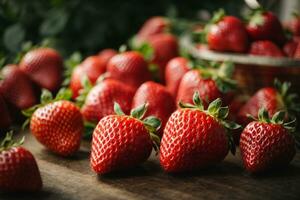 Strawberry images ai generated photo