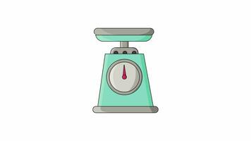 Animation forms a weighing scale icon video