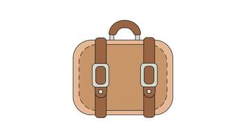 Animation forms a suitcase icon video