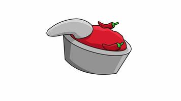 video animation of the moving chili sauce mortar icon