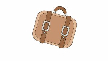 animated video of a moving suitcase icon