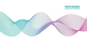 Colorful modern dynamic wave lines background texture pattern vector design