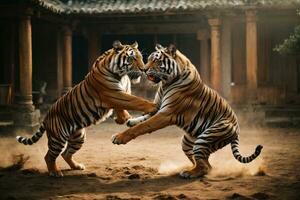 Bengala Tigre fondo de pantalla ai generado foto