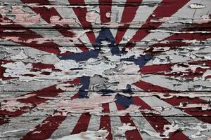 American patriot design painted on a wooden board photo