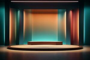 Product showcase,Luxury podium,Glowing luxury showcase,AI Generative photo