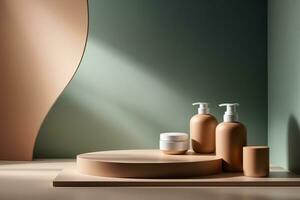 Product showcase,Luxury podium,Glowing luxury showcase,AI Generative photo