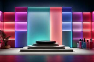 Product showcase,Luxury podium,Glowing luxury showcase,AI Generative photo