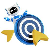 3D Target icon design. Goal of success, business achievements concept illustration photo