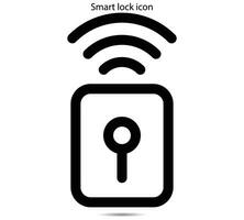 Smart lock icon, Vector illustration