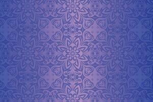 Light Purple Floral Pattern on Gradient Purple Background vector