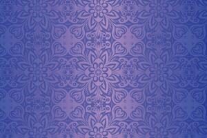 Light Purple Floral Pattern on Gradient Purple Background vector