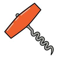 Corkscrew icon isolated on a white background. vector