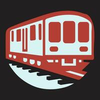 tren estación icono vector