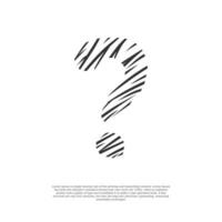 Zebra motif on vector question mark symbol