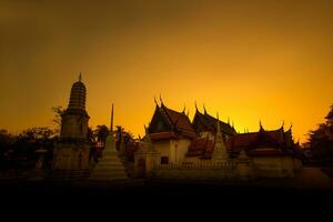 A beautiful Buddhist monastery located in central region of Thailand photo