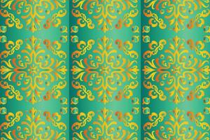 A Repeating and Symmetrical Pattern of Ornate Floral Motifs vector