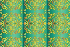 A Repeating and Symmetrical Pattern of Ornate Floral Motifs vector