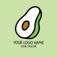 Avocado logo template vector