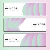 Gradient landscape banner template vector