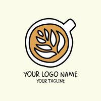 cafe or coffee logo template vector