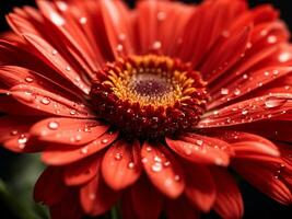 Red gerbera daisy Flower. Generate by AI photo