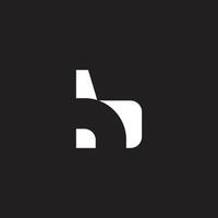 letter b  simple geometric logo vector