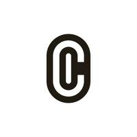 abstract letter c negative space geometric simple logo vector