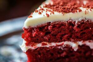 Rich Cake red velvet. Generate Ai photo