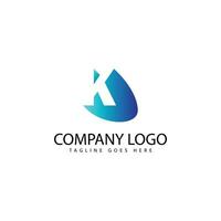 K Logo Design Simple Gradient vector