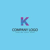K Logo Design Simple Gradient vector