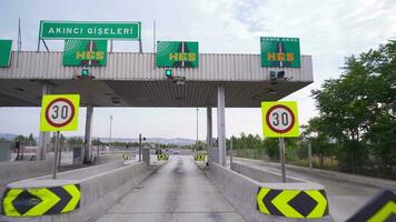 Highway toll booths. video