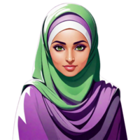 Muslim Woman Illustration PNG Image Transparent Background Ai Generative