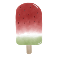 Watercolor ice cream illustration png