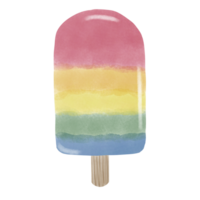 Watercolor ice cream illustration png