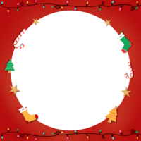christmas frame with christmas light and decorations png