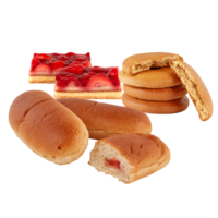 brood, taart, crackers besnoeiing uit geïsoleerd transparant achtergrond png