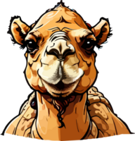 Camel Head Illustration Cartoon AI Generative png