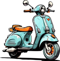 Scooter Bike PNG Illustration AI Generative