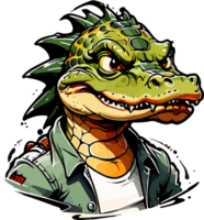 Alligator Mascot Design AI Generative png