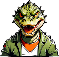 alligator mascotte logo ai génératif png