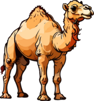Camel Illustration Sticker AI Generative png