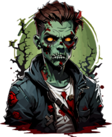 zombie maskot karaktär ai generativ png