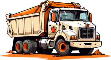 Dump Truck PNG Illustration AI Generative